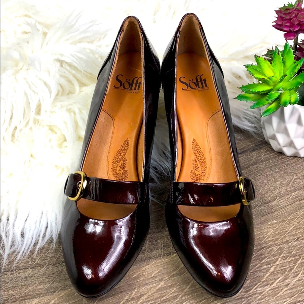 Sofft Mary Jane Patent Leather Heels